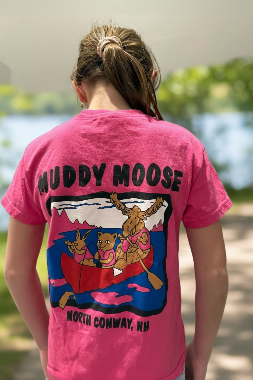 Pink Youth Muddy Moose T-Shirt